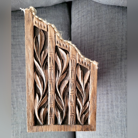 Vtg Lerner Caddy Handmade Carved PVC Desktop Letter Holder Mail Organizer 7x12 - Picture 2 of 4